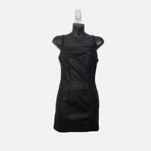 Retrofete size XS Jourdana Coated Dress Black Strappy Mini